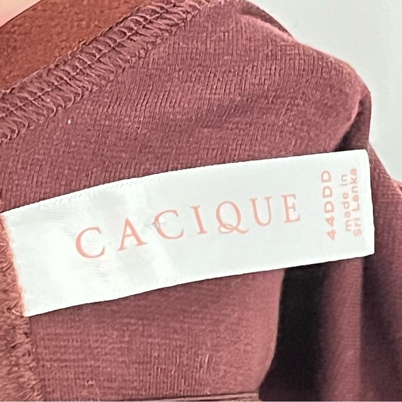 NWT Cacique 44DDD Bra Lightly Lined t-shirt 0672 Balconette Brown red - Picture 5 of 9